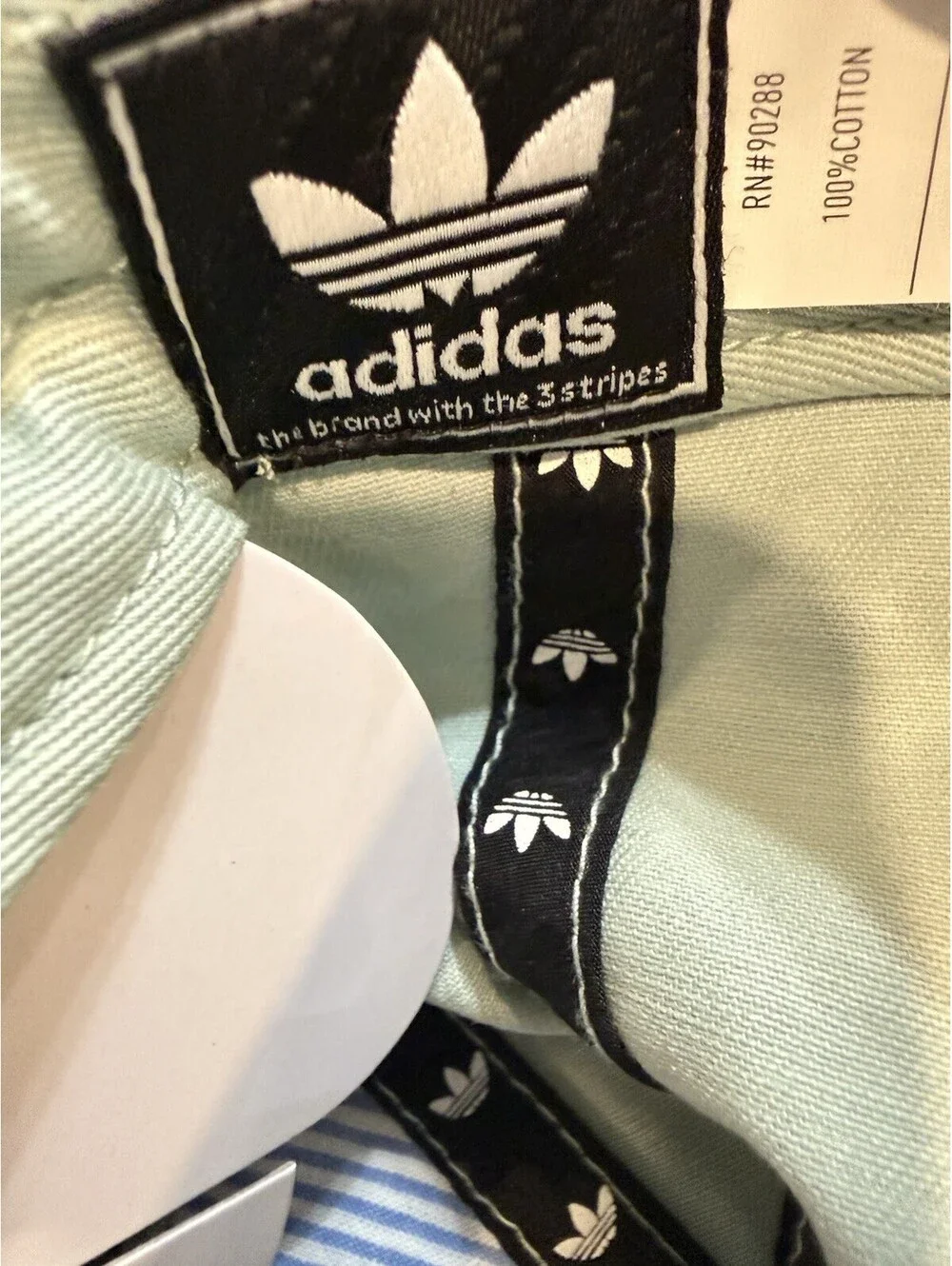 Adidas Womens Originals ASH GREEN Relaxed Strapback Trefoil Logo Cap New